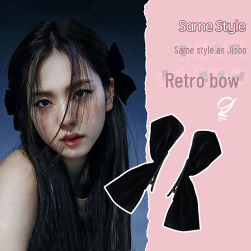 Large Silk Bow Hairpin: Korean Hair Flower Clip for Ponytails & Updos