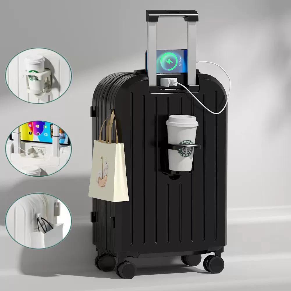 20-Inch Multifunctional Carry-On Suitcase with Logo Option - Fresh Design for Women, Students, and Men with 24-Inch Version and Combination Lock.