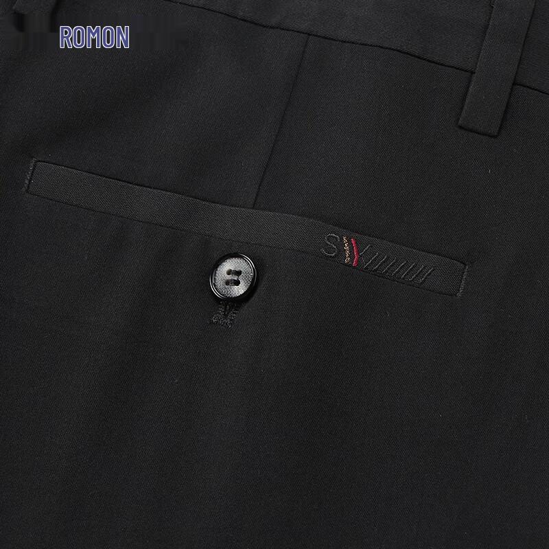 ROMON Men's Stretch Wrinkle-Free Business Casual Trousers
