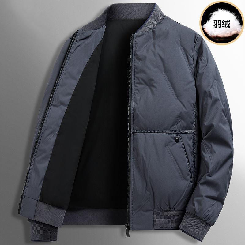 Quality light luxury down jacket men's light and thin short medium business men's baseball collar jacket dad jacket tide
