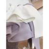 Purple French Style Brushed Long Sleeve Round Neck Women's T-Shirt - Spring/Autumn Elegant Base Layer