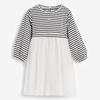 Children's Spring and Autumn Striped Long-Sleeved Princess Dress
