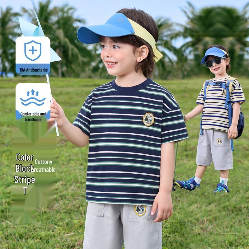 RightEuro Boy s Striped Short Sleeve T-Shirt 110