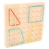 Montessori Baby DIY Puzzle Creative Toy Geometry Graphics Rubber Nail Boards with Cards Math Educational Toys for Children Kids