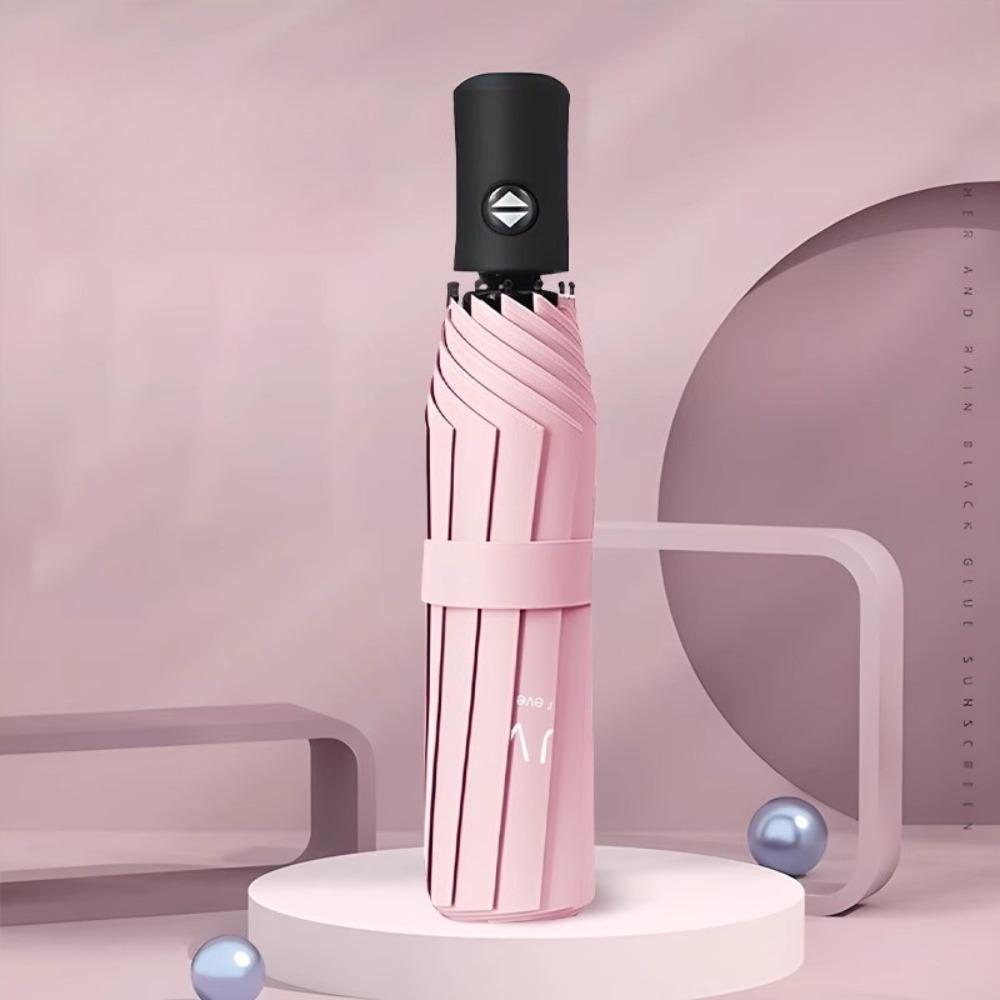 Automatic umbrella weather and rain folding parasol women vinyl sun protection UV protection student sun umbrella