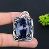 Sodalite Gemstone Handmade 925 Sterling Silver Jewelry Pendant 2.17" j3p76