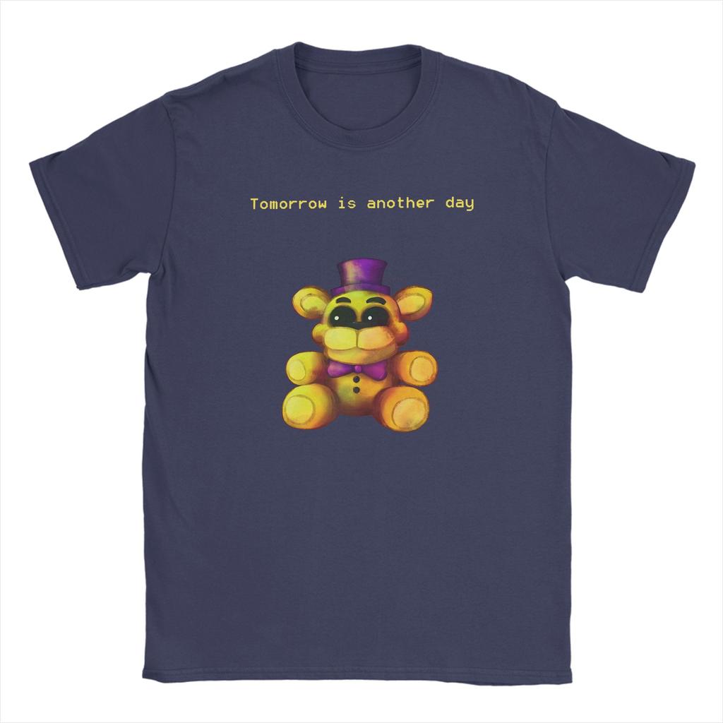Tomorrow is Another Day Mens T Shirts FNAF At Freddys Vintage Tee Shirt Short Sleeve Round Collar TShirt Cotton Adult Clothed