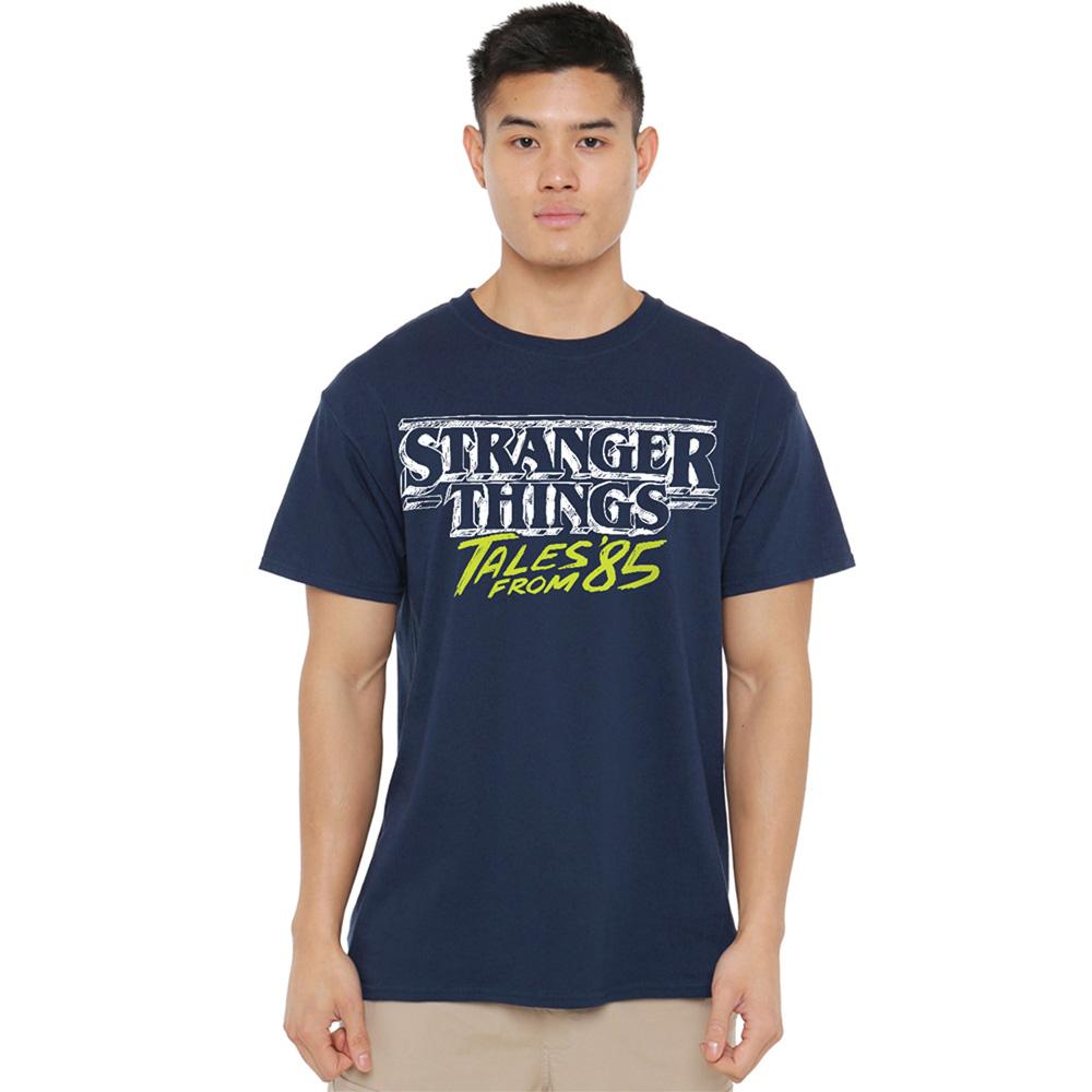 Stranger Things: Tales from Â´85 Unisex Adult Two Tone Logo T-Shirt