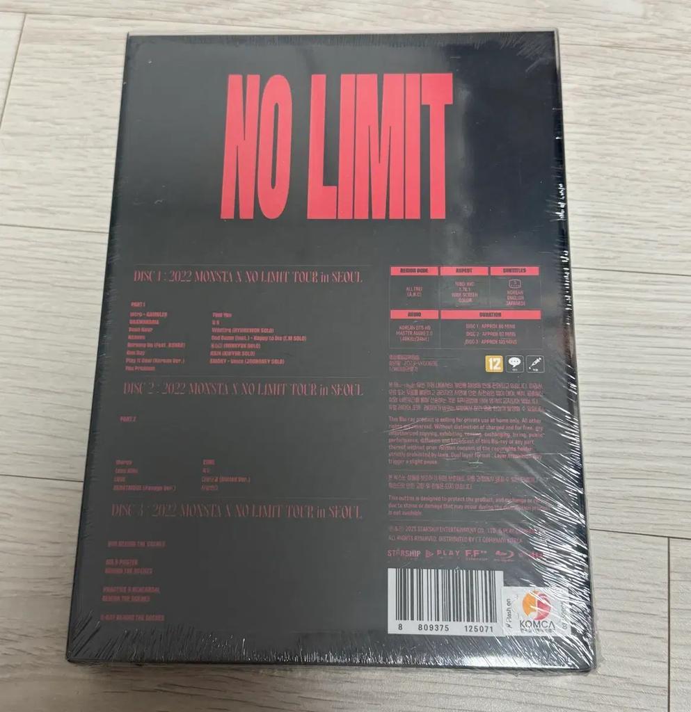 MONSTA X 2022 NO LIMIT Blu-ray (Unopened)