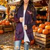 Women's Long Sleeve Halloween Print Cardigan for Casual Everyday Wear