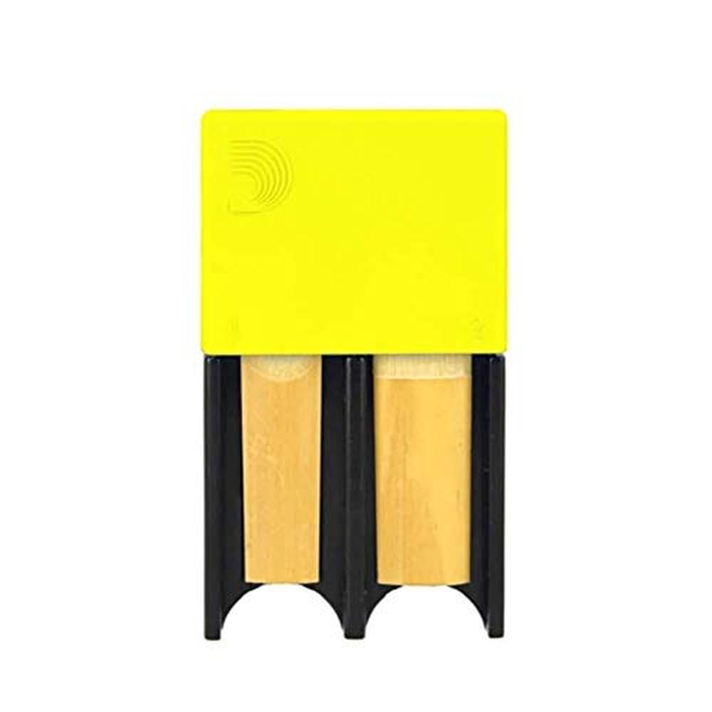 D'Addario WoodWinds Reed Guard for Tenor & Baritone Saxophone, Holds 4 Reeds, DRGRD4TBBK, Black