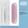 Dental Oral Care Tool Set: Stainless Steel Mouth Mirror, Probe, Tartar Remover, Toothpick