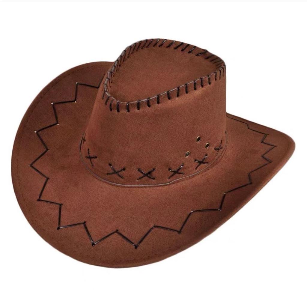 Men Cowboy Hat Simple and Fashionable European Retro Western Cowboy Hat, Suitable for Outdoor Travel, Beach Play Sun Shade Hat.