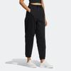 adidas Neo Solid Color Logo Print Fleece-Lined Cuffed Harem Sweatpants Women Bottoms Black HZ2409