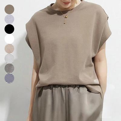 Summer New Fashion Solid Casual Loose T-shirt Women Tops Elegant O Neck Cotton Batwing Sleeve T Shirts Woman Simple Slim Fit Pullover Tee Shirt 26569