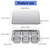 Stainless Steels Ice Cubes Maker with Lid Big Cubes Design Ice Mold For Cold Drink Cocktails And Baby Food Storage