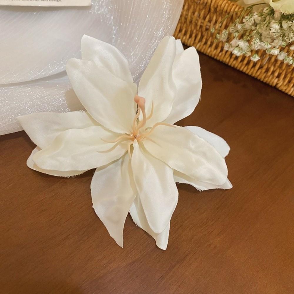 Long Tassel Sweet Petal Hair Clips Elegant Flower Duckbill Clip  Women Use