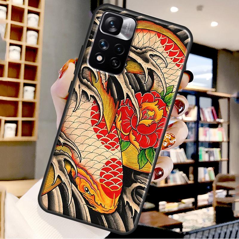 Japanese Koi Case For Xiaomi Redmi Note 12 11 10 9 8 Pro Note 12S 11S 10S 9S Cover For Redmi 9 10 12 C