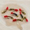 MNFT 10Pcs 14# Beadhead Red Tail Nymph Fly Fishing Lure Black & Brown Artificial Bait