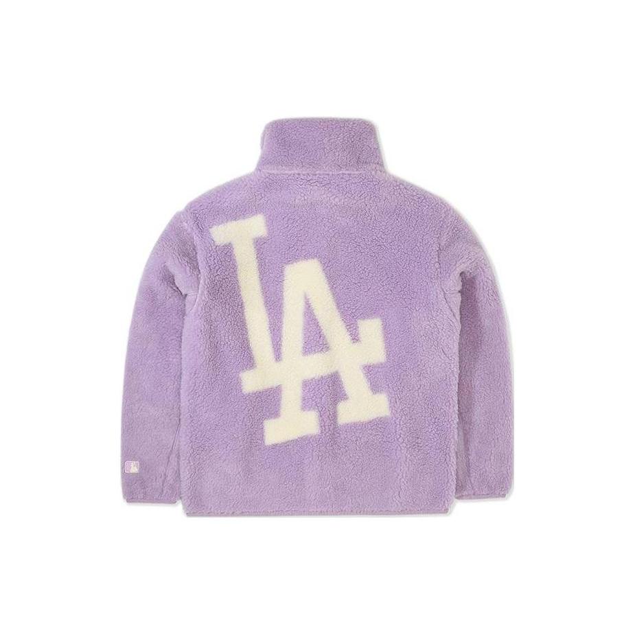 New MLB Los Angeles Dodgers Velvet Jackets Unisex Light Lavender Color 3AJPF3016-07LDL