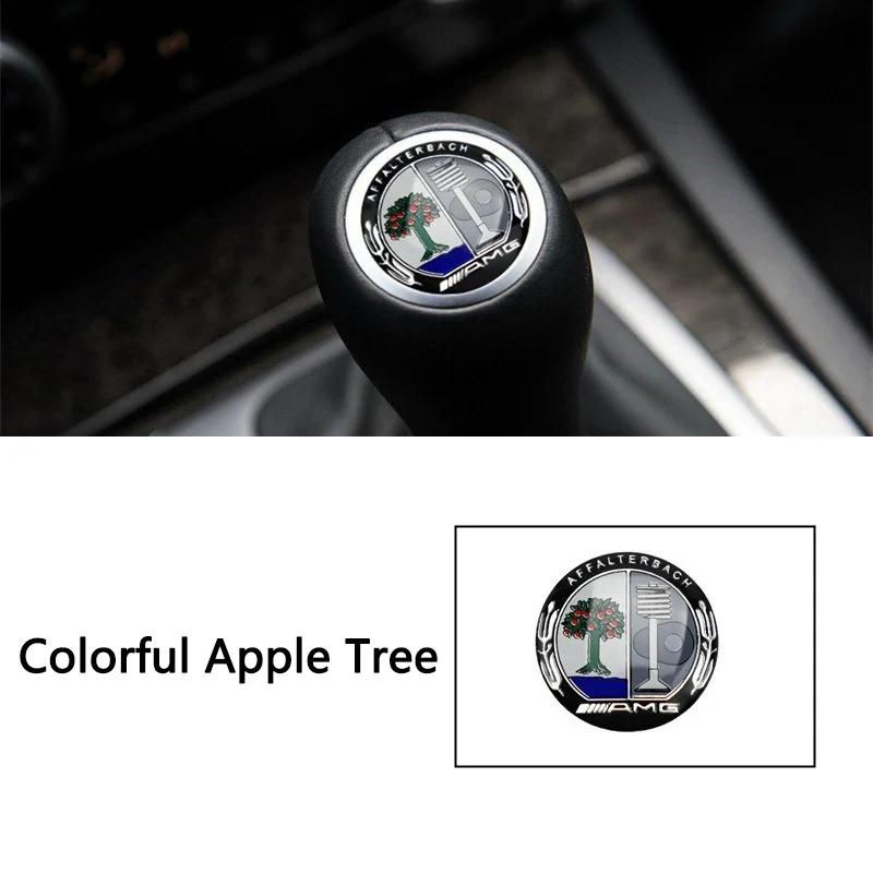 For Benz CL18DCar Gear Shifter Head Knob Badge Sticker Metal Decal Decoration For Mercedes Benz AMG W204 W205 W203 W211 W212 W213 W201 W210