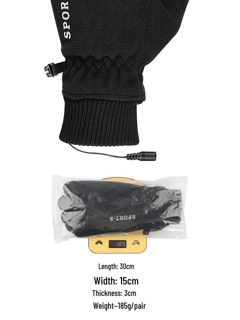 5V USB Heated Touchscreen Gloves for Outdoor Skiing & Cycling—Thick, Warm, Electric