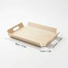 Wood Grain Plastic Serving Tray with Handles Rectangular Food Breakfast Tea Coffee Tray Kitchen Organizers Perfume Storage Tray