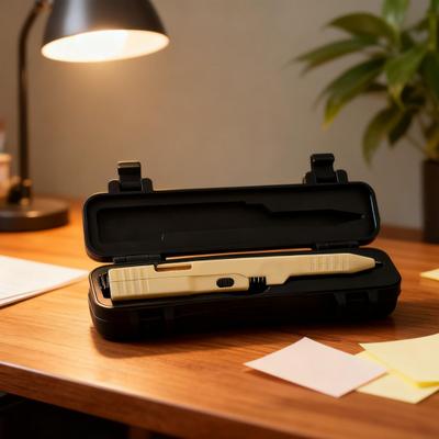 Ballpoint Pen 3D Printed Tactical Slide Action Pen Lightweight Durable PLA Body Smooth Gel Ink Refillable Writing Tool