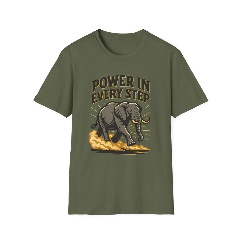 

Unisex Softstyle T-Shirt Elephant Power Strength Wisdom Bold Graphic Design M