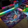 Atletico Madrid Design Crystal Velvet Carpet Cozy Non?Slip Printed Rug For Bedroom Living Room Entrance