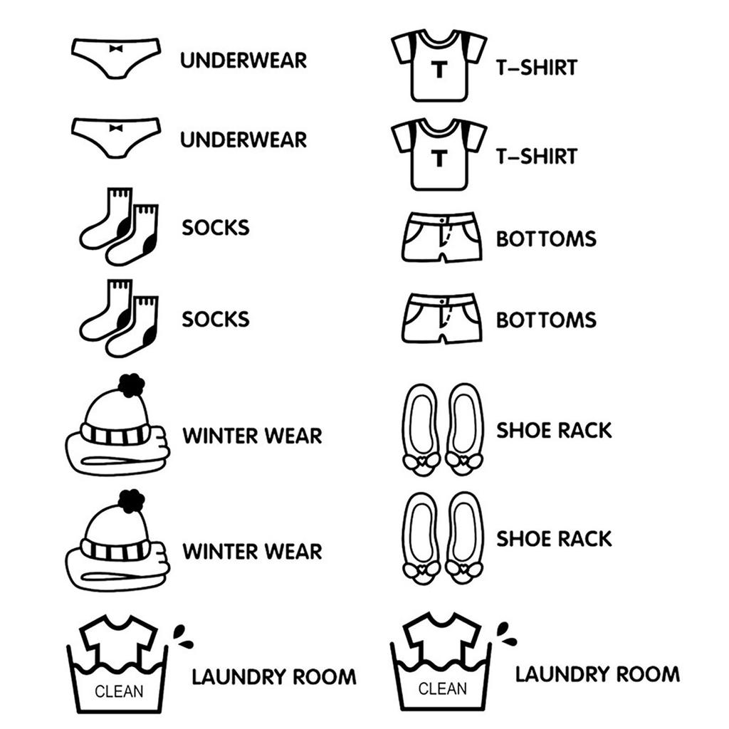 Home Decor Wardrobe LogosSticker Decal Bedroom Vinyl Art Mural