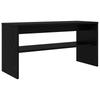 TV Stand Black Oak Look 80 X 30 X 40 Cm Engineered Wood