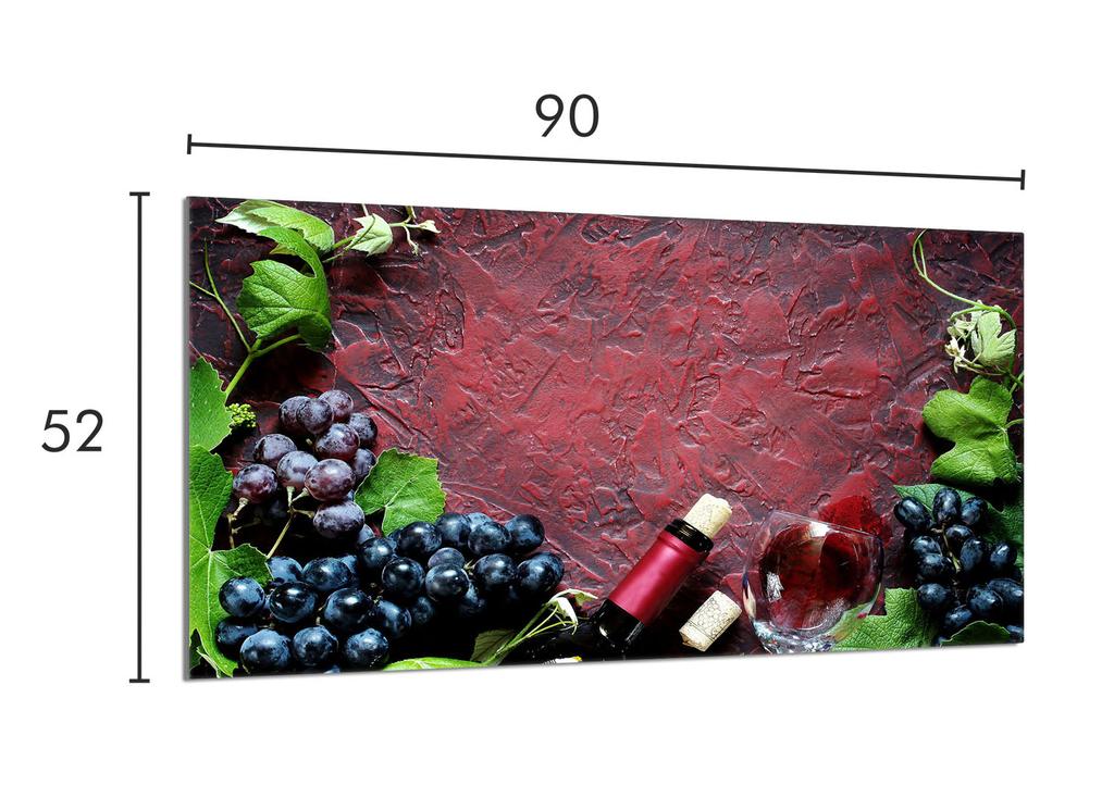 Szklana płyta ochronna na kuchenkę 90x52 Wino