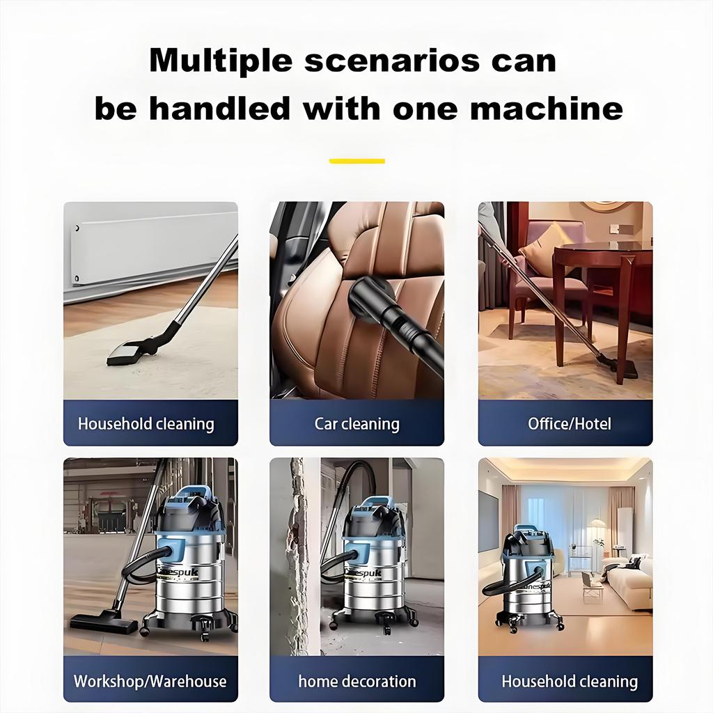 3200W Electric Vacuum Cleaner Industrial Large Suction Home Car Commercial Cleaning Seam Cleaner Woodworking Cleaning Machine