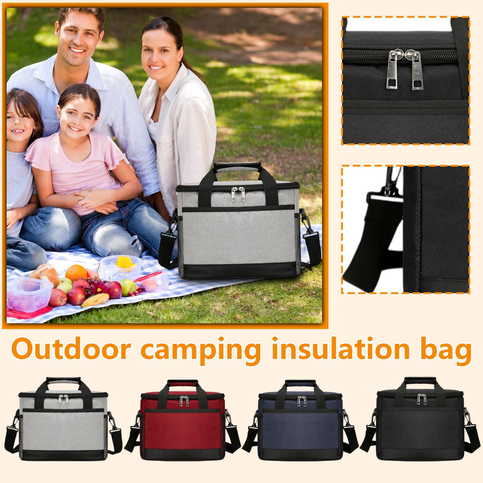 

Outdoor Refrigerated Bag, Portable Storage, Ice Pack, Portable Camping, Picnic, Insulation And Coolings Bag One Size чорний