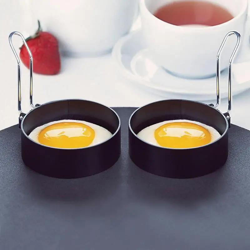 Stainless Steel Egg Cooking Rings Thickened Pancake Mold For Frying Eggs Non-Stick Frying Egg Maker Molds Kitchen Tools