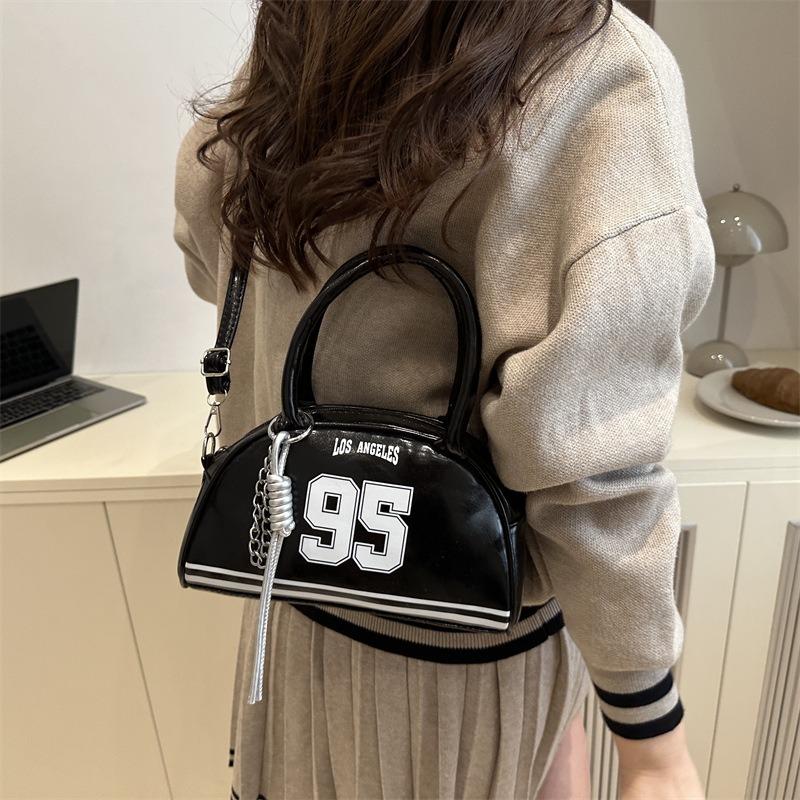 New fashion underarm bag women's tide glossy dumpling bag autumn simple casual one shoulder crossbody women's bag