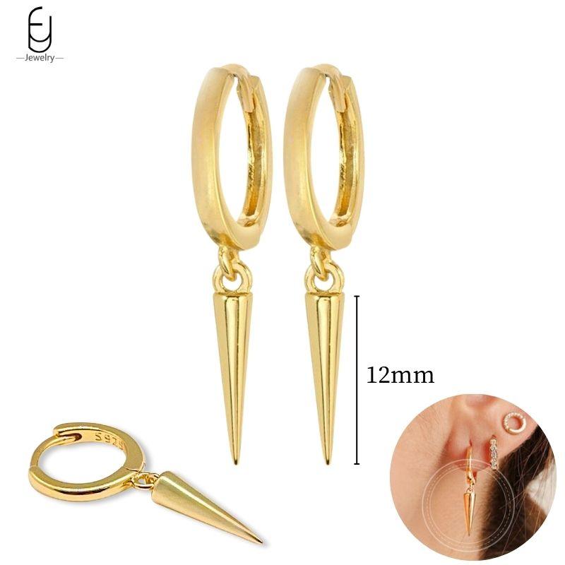 925 Silver Needle Vintage Gold Earrings Luxury Long Chain Tassel Crystal Hoop Earrings for Women Party Trend Jewelry
