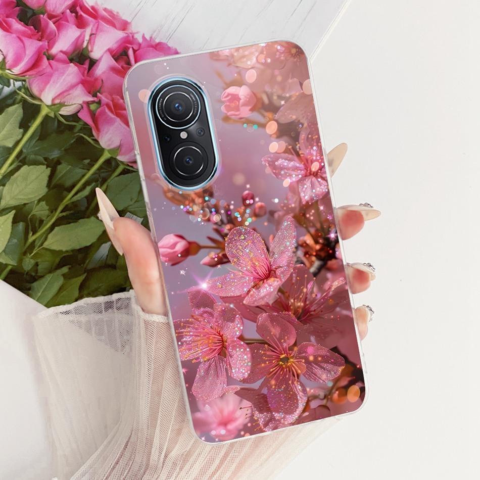 For Huawei Nova 9 SE Nova9 Cute Flower Butterfly Cat Painted Case For Huawei Nova 9 9SE Soft Silicone TPU Phone Cases
