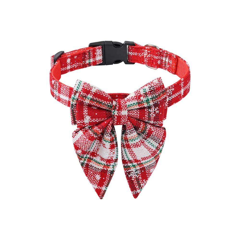 Fashion Christmas Necklace Safety Buckle Dog Bell Pet Bowknot Cat Kitten Collar Christmas Dog Bows