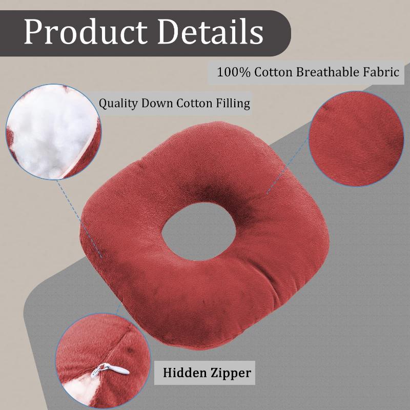 Ear Piercing Pillow For Side Sleepers O Shaped Ear Guards Pillow With Ear Hole For Home Travel For Pain Ear Pressure Sores