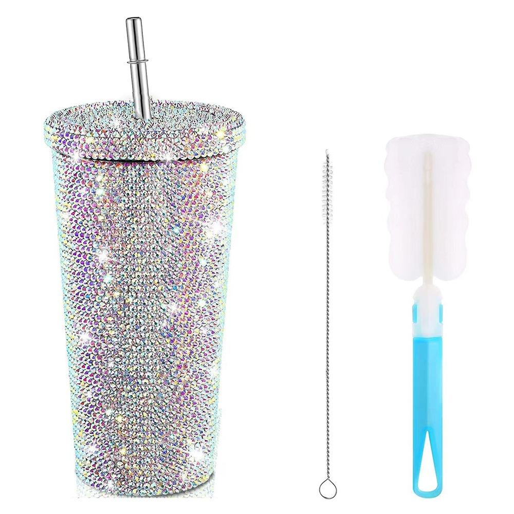 Insulated Glitter Coffee Cup 500ml/750ml Stainless Steel Water Bottle  Girl