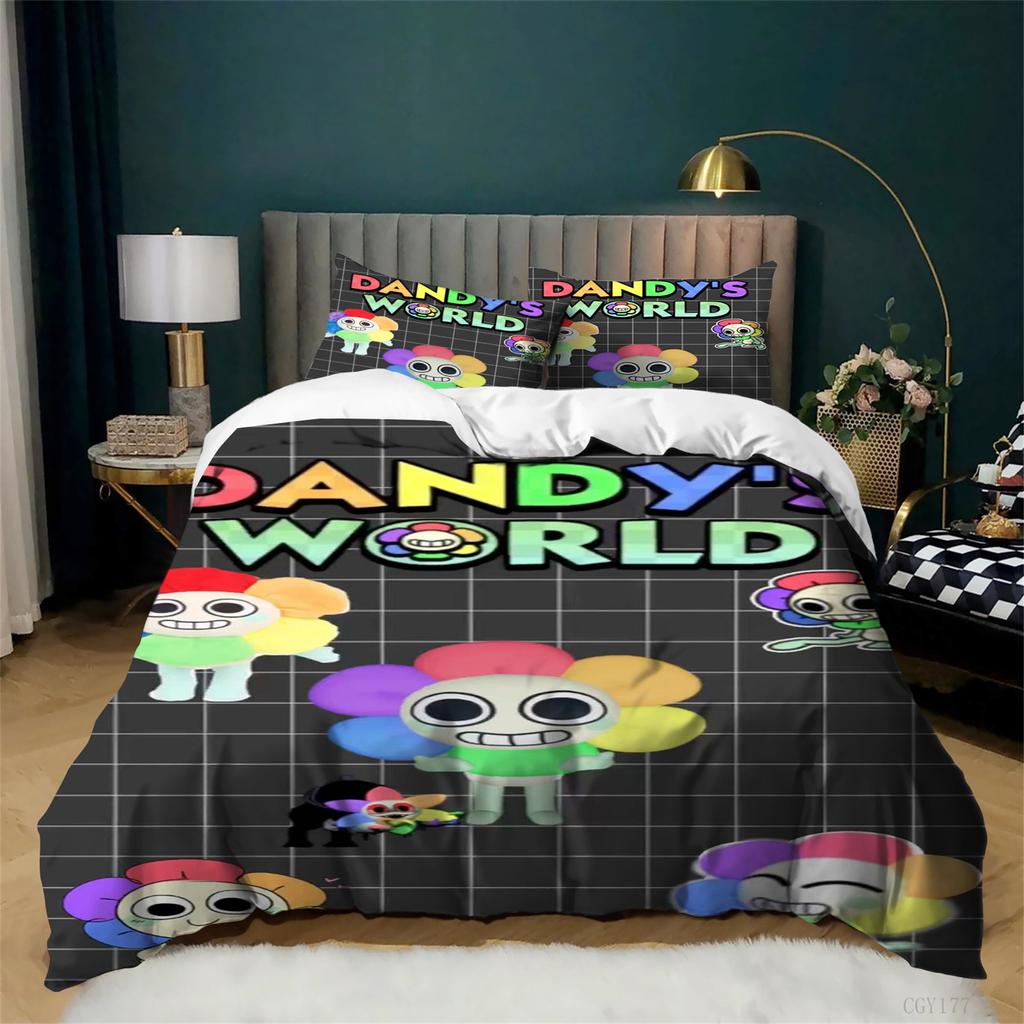 Kids Bedding Duvet Cover with Pillow Sham D-andy's World Bedding Set Single Soft Lightweight Duvet Cover Set for All Season