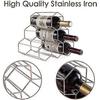 Countertop Wine Rack - 6 Bottle Holder For Wine Storage, Freestanding Wine Rack For Wine Cellar Bar Cabinet Gold