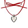 OTHER-worldly Heart Surgical Pendant Necklace [Red Suede]
