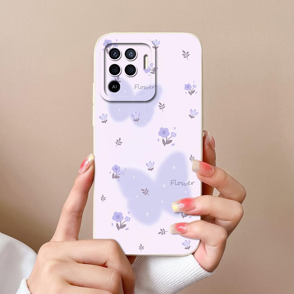 For Oppo Reno 5F 5 Lite 5Z 5K Case Cute Design Full Protection Phone Housing For Oppo Reno5 5G Soft Liquid Silicone Back Covers
