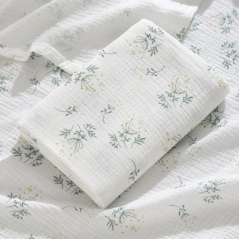 Crepe Cloth Double-Layer Towel, Newborn Baby Baby Absorbent Bath, Pure Cotton Children'S Blanket Gauze Bag Sheet