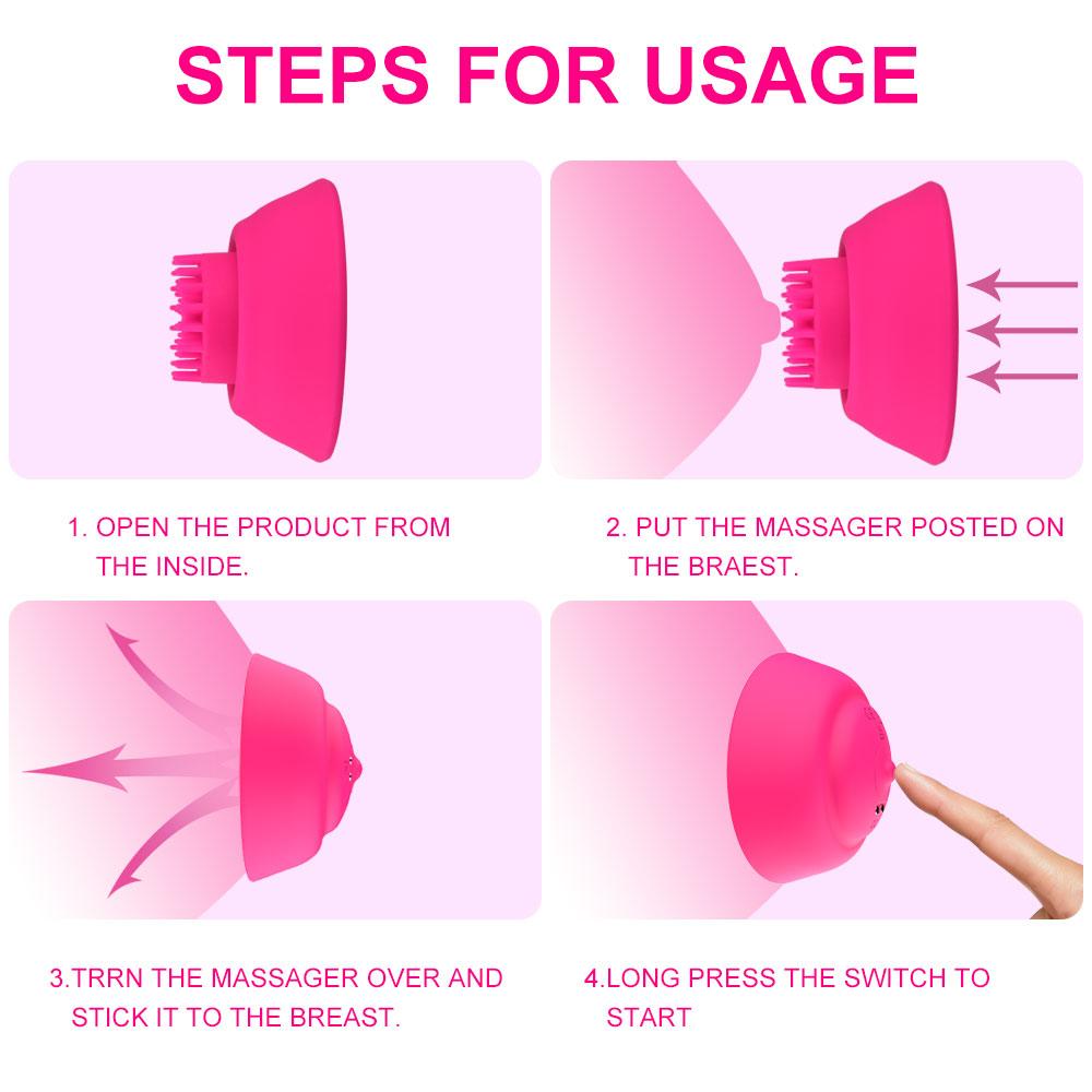 Female Vibrator with 10 Vibration Modes for Breast Stimulation Massage Adult Sex Toys Nipple Breast Vibrator
