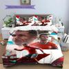 Soccer Star Player Portugal Team Collage Print 3‑Pieces Duvet Cover Set Sport Fan Bedding Bedroom Home Decor Without Pillow Core Comforter