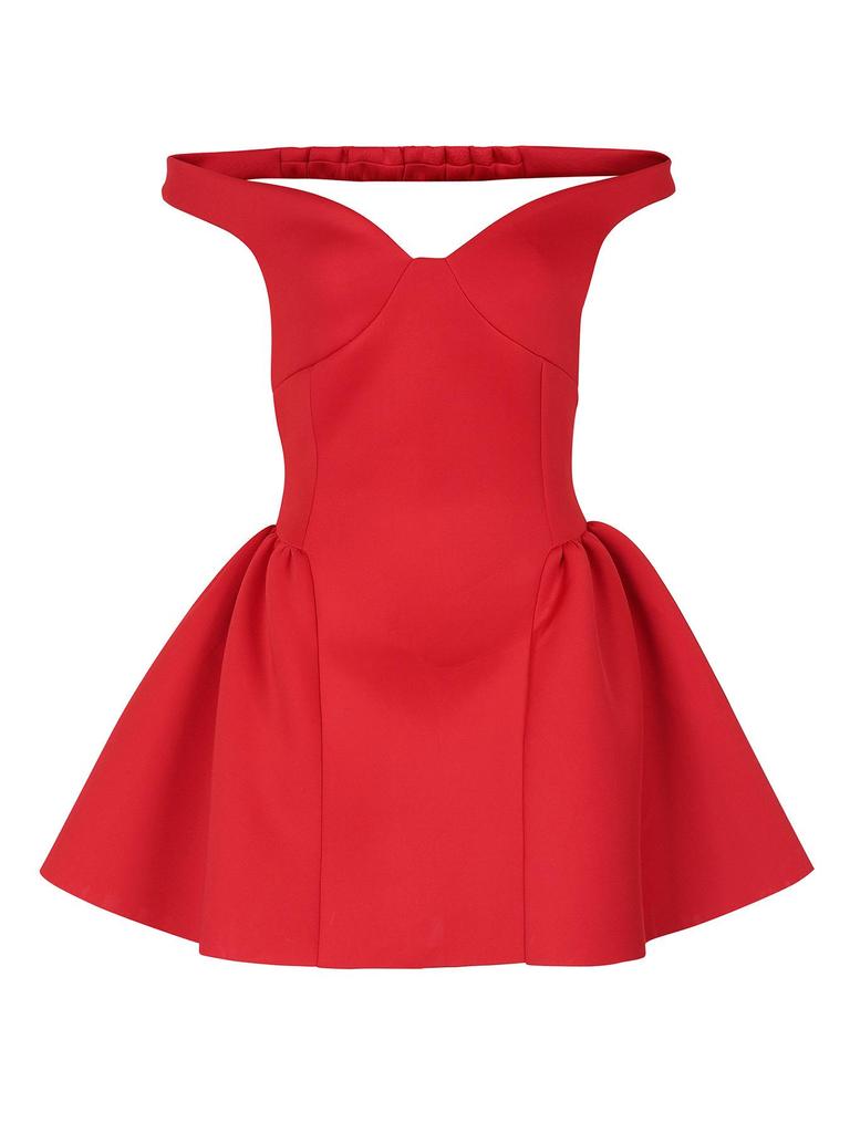 European & American Women's Sexy V-Neck Puff Sleeve Party Dress - Summer Nightclub Style